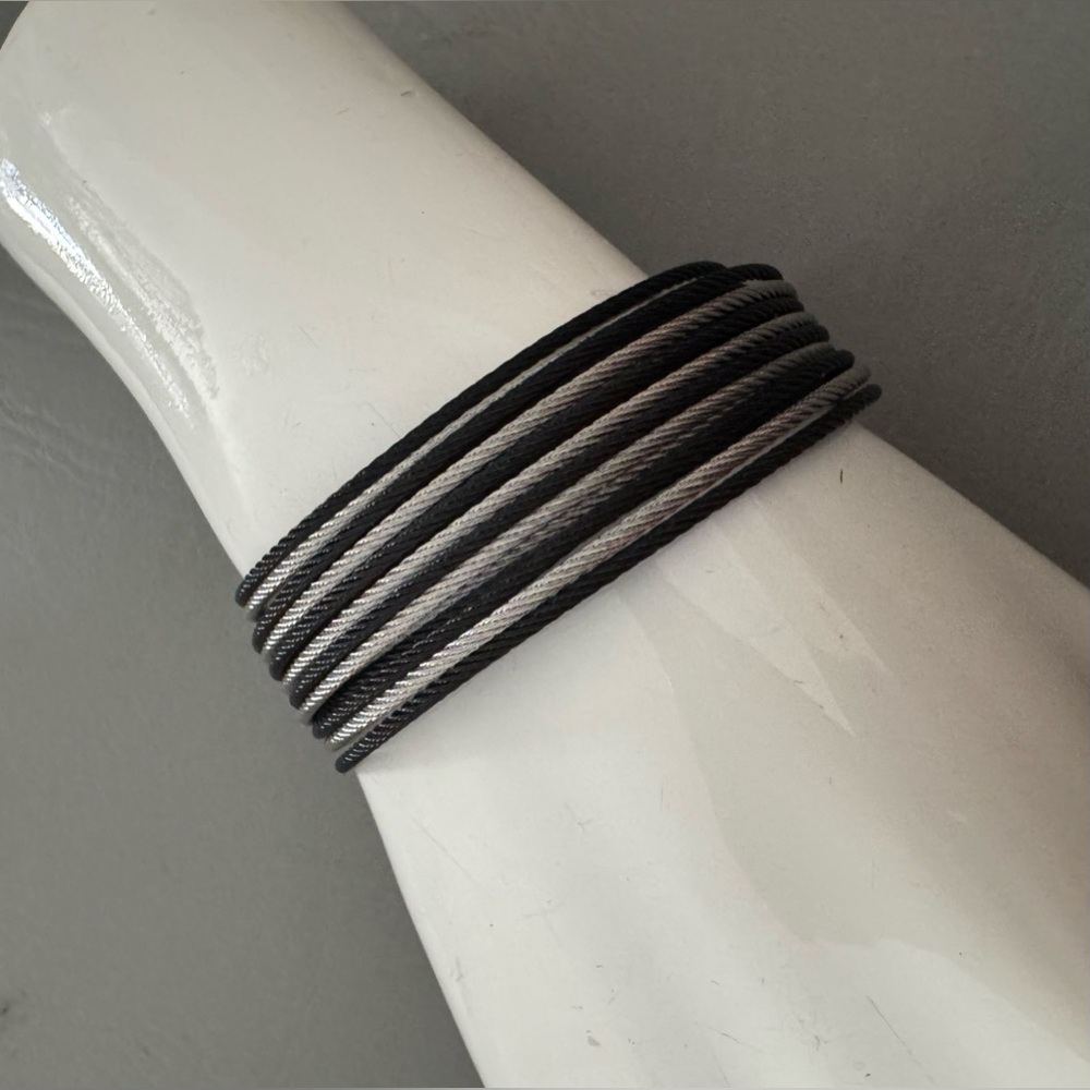 ALOR Large Cable Double Wrap Bracelet - Picture 4 of 11
